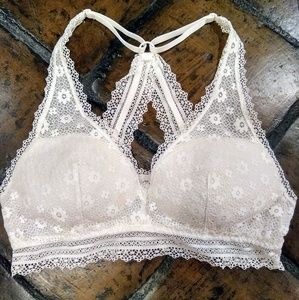 Victoria's Secret floral lace racerback bralette